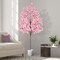 6FT Tall Cherry Blossom Artificial Tree with Realistic Pink Flowers & Green Leaves, Faux Silk Plant in Nursery Pot - Indoor/Outdoor Decor, Maintenance-Free